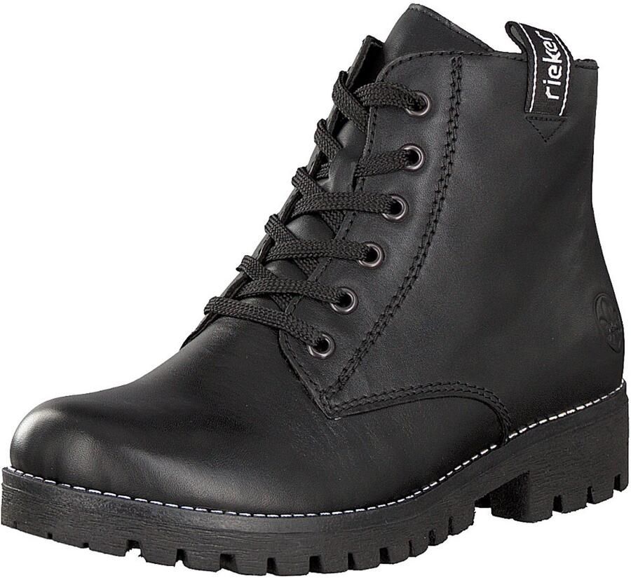 Rieker Casual Leather Booties Zwart Dames
