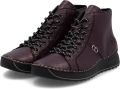 Rieker Hoge veterschoenen Veterenkellaars High Top Sneaker plateaubots met profielzool - Bruin