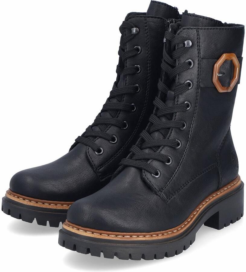 Rieker Winterlaarsjes Veterboots veterlaarsjes profielzool met binnenritssluiting