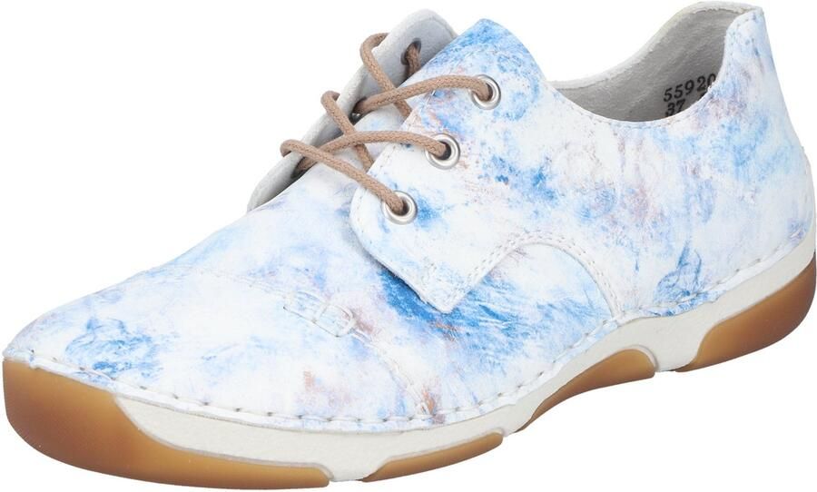 Rieker dames veterschoenen blauw