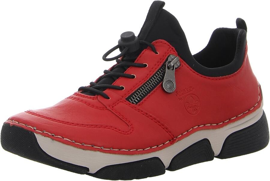 Rieker Slip-on sneakers Instapschoen lage schoen vrijetijdssneaker elastische band snelsluiting