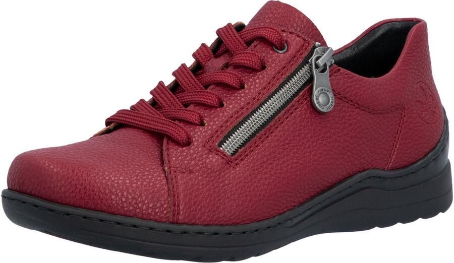 Rieker Sneakers laag wijnrood wit