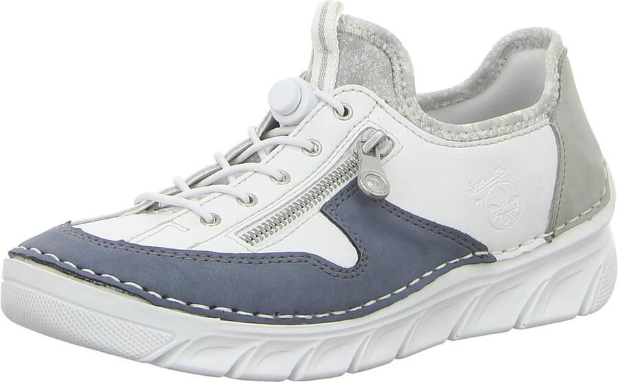 Rieker Slip-on sneakers Slipper vrijetijdsschoen met contrasterende afwerkingen
