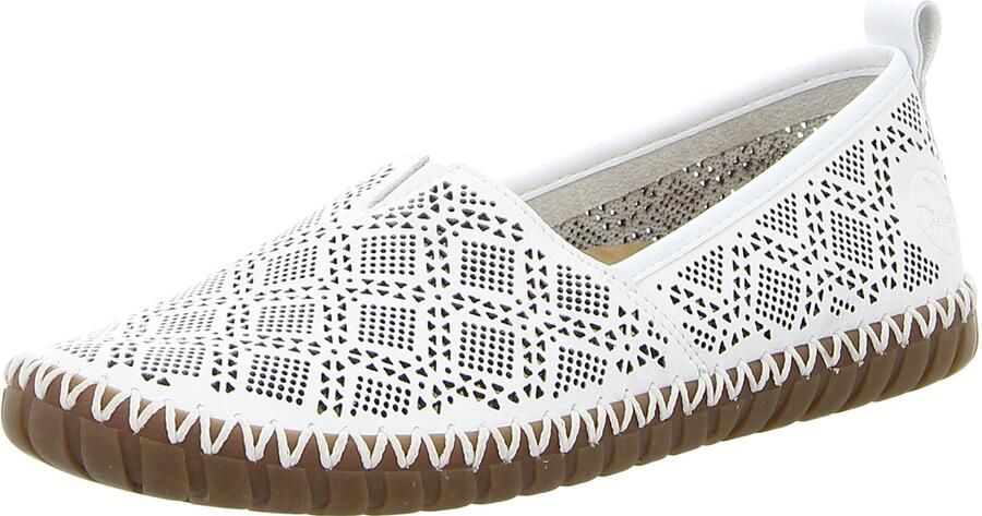 Rieker Witte Comfortabele Instappers White Dames