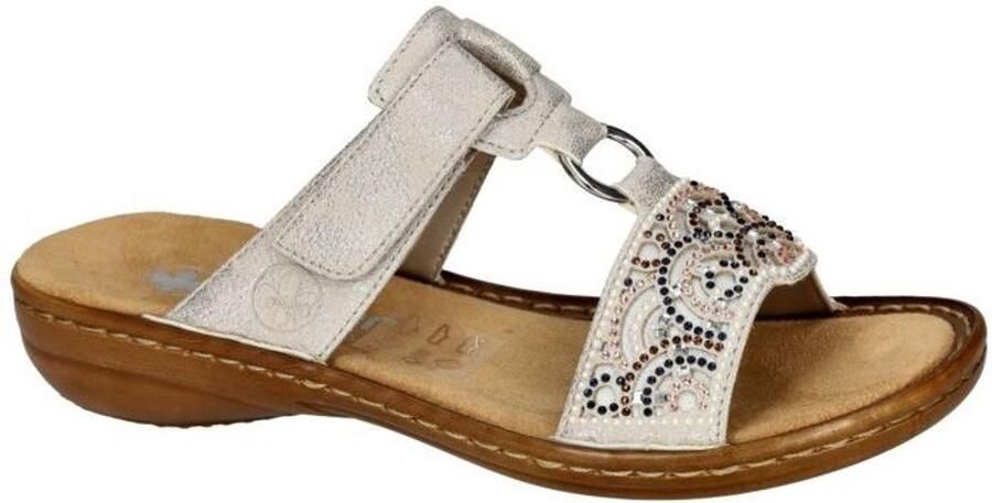 Rieker -Dames zilver slippers & muiltjes - Foto 2