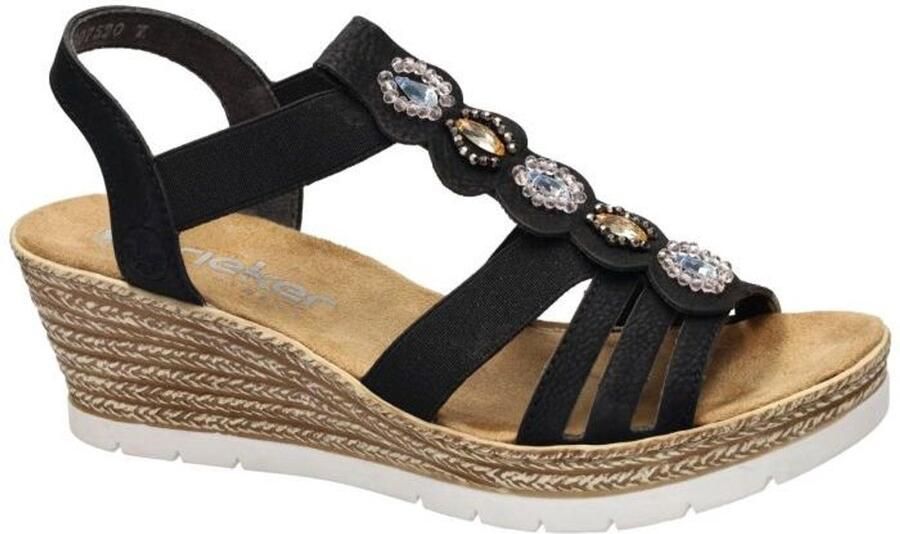 Rieker Sandalen met sleehak 619B2-00