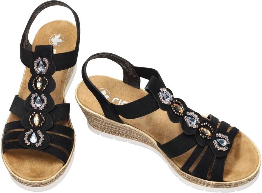 Rieker Sandalen met sleehak 619B2-00