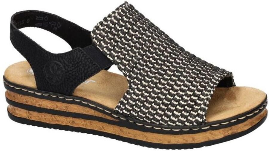 Rieker Comfort Veterschoenen in Zwart