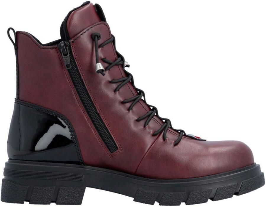 Rieker damesenkellaarsjes rood Z9152