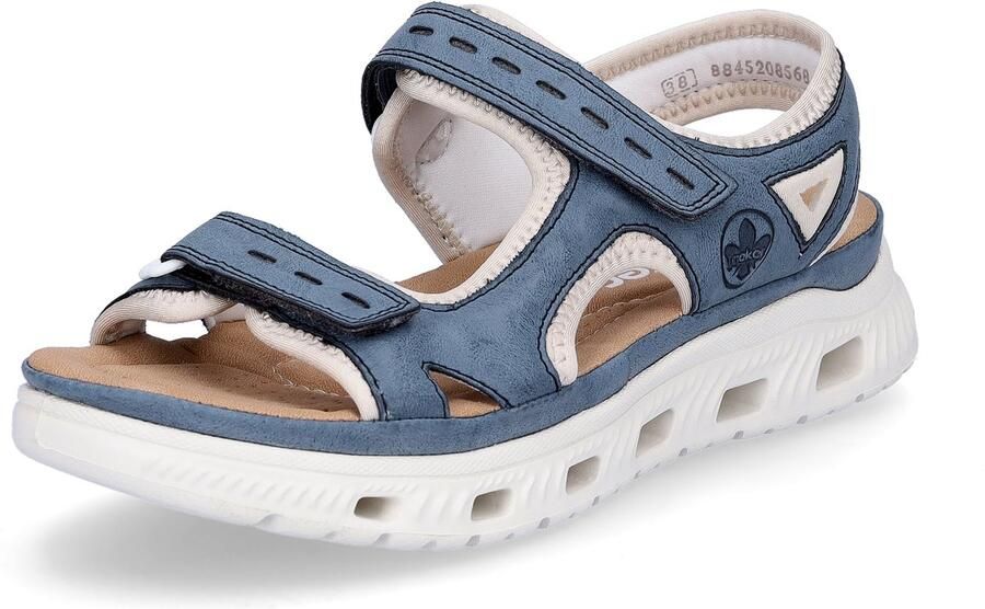 RRieker R-Rieker Sandalen Outdoorsandalen zomerschoen sandaal plateauhak met klittenbandsluitingen