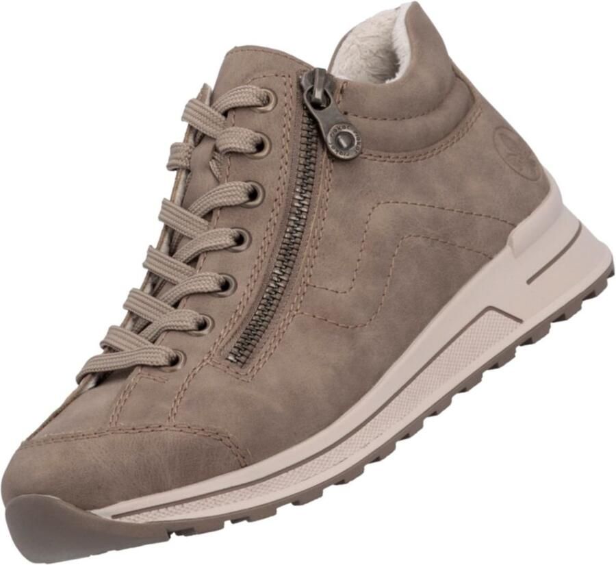 Rieker Dames N1400 64 Sneakers Low Extra Wijdte H Beige