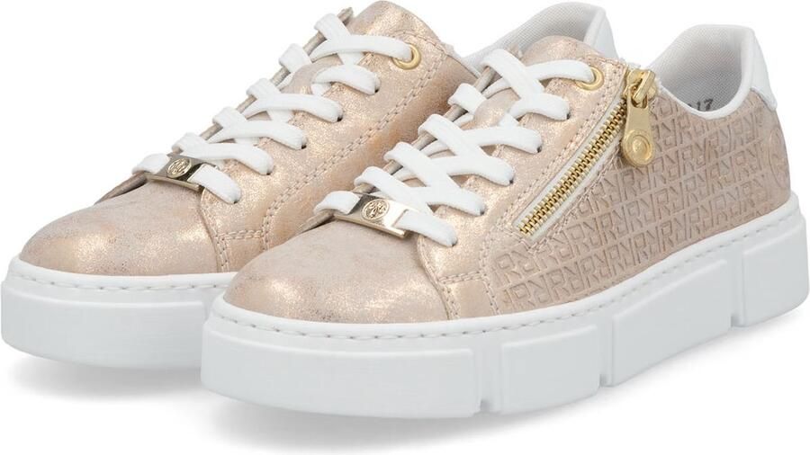 Rieker Plateausneakers vrijetijdsschoen lage schoen veterschoen met rits