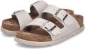 Rieker damesslippers V3190-40 met voetbed dames leer grijs - Grijs