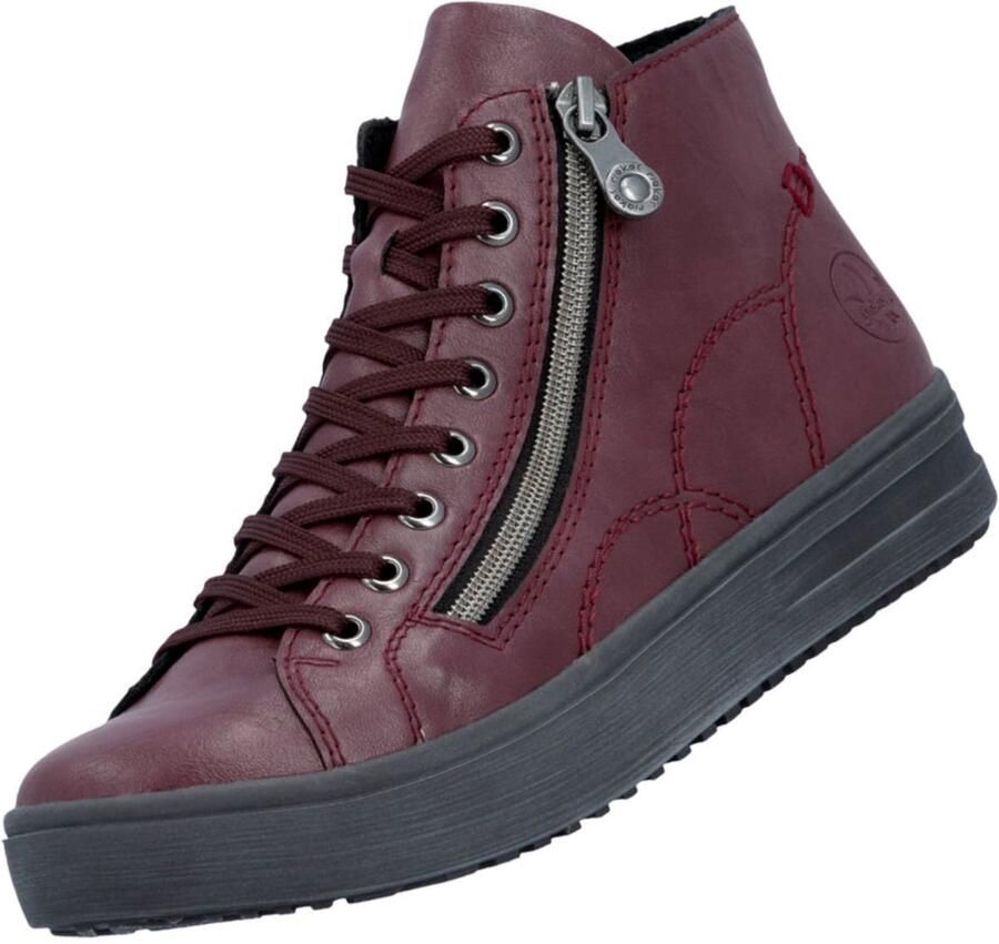 Rieker damessneaker met hoge schacht L2520-33 rood (bordeaux)