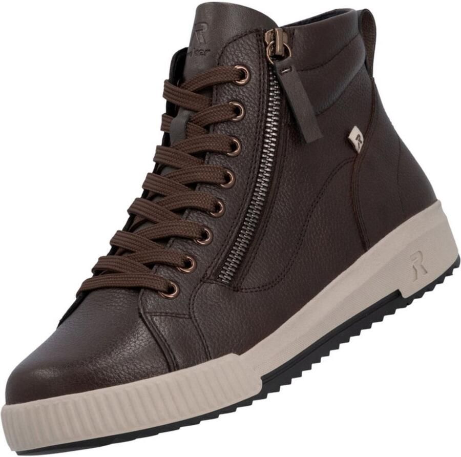 Rieker damessneakers met hoge schacht bruin