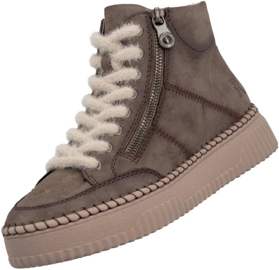 Rieker damessneakers met hoge schacht bruin