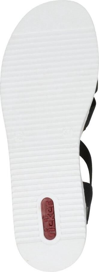 Rieker Sandaaltjes zomerschoen sandaal plateauhak met glinsterende strass-steentjes - Foto 14