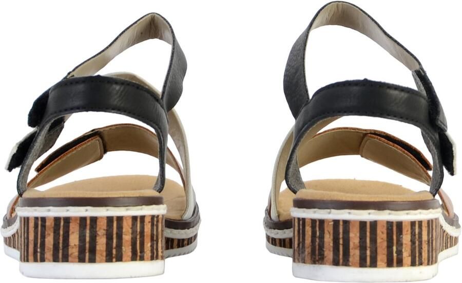 Rieker Sandalen zomerschoen sandaal sleehak in moderne look