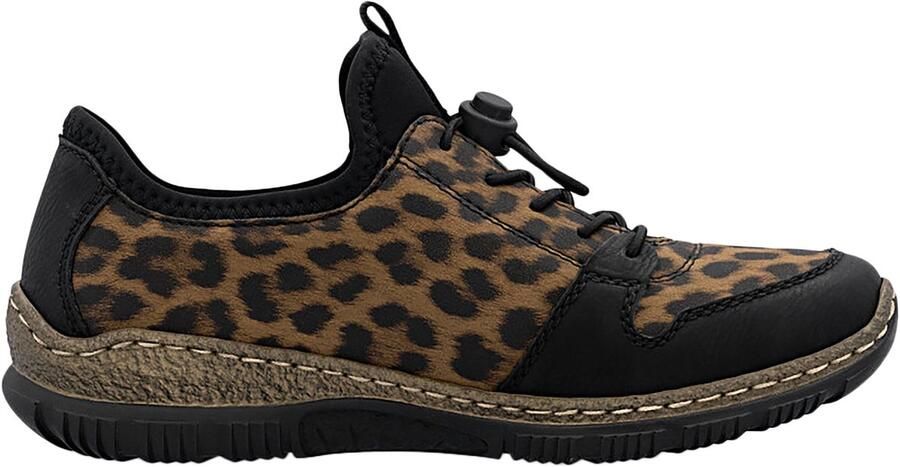 Rieker Slip-on sneakers Instapschoen leo-sneaker vrijetijdsschoen met MemoSoft-binnenzool