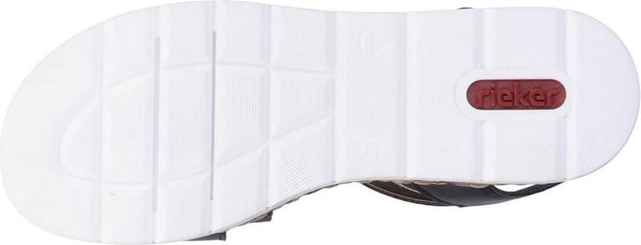 Rieker Sleehaksandaaltjes zomerschoen sandaal sleehak met gedessineerde plateauzool - Foto 14