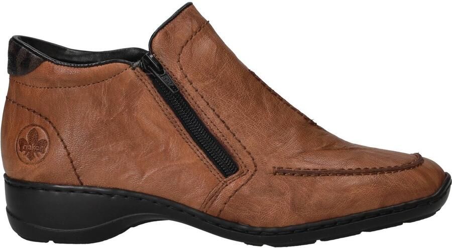 Rieker Comfortabele leren veterschoen voor dames Bruin