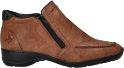 Rieker Comfortabele leren veterschoen voor dames Brown