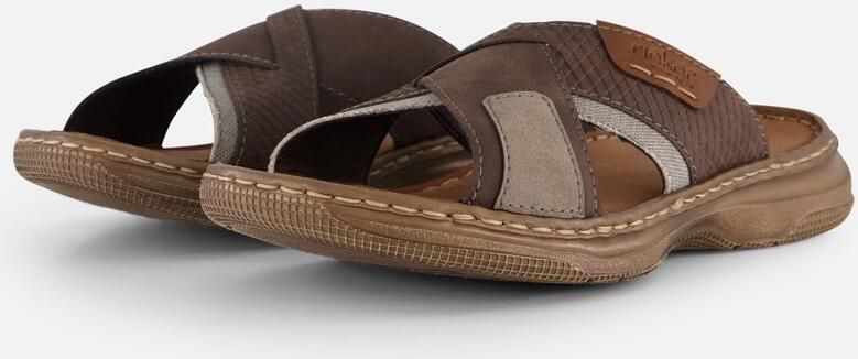 Rieker Lichtgewicht Bruine Slipper met Zacht Voetbed Brown Heren
