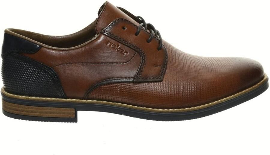 Rieker Geklede Herenschoenen Cognac Blauw