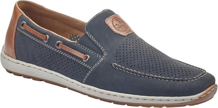 Rieker -Heren blauw donker mocassins