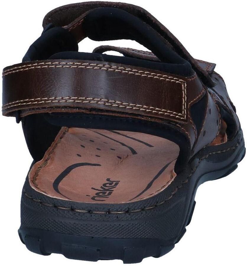 Rieker Bruine leren platte sandalen Bruin Heren - Foto 2