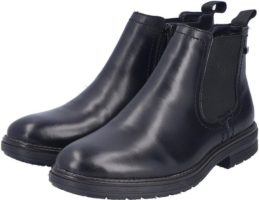 Rieker Chelsea Boots 33484-00 van leer met warme voering zwart