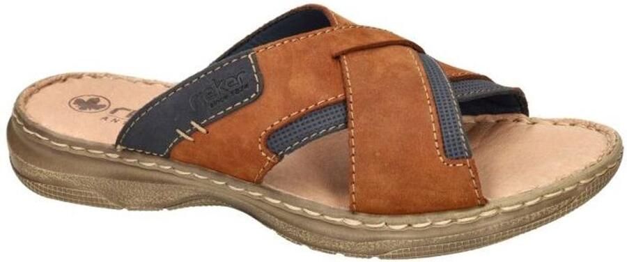 Rieker -Heren cogna caramel pantoffels & slippers