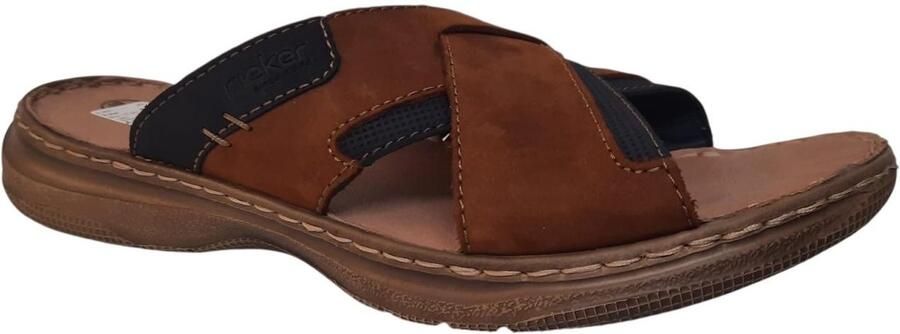 Rieker -Heren cogna caramel pantoffels & slippers