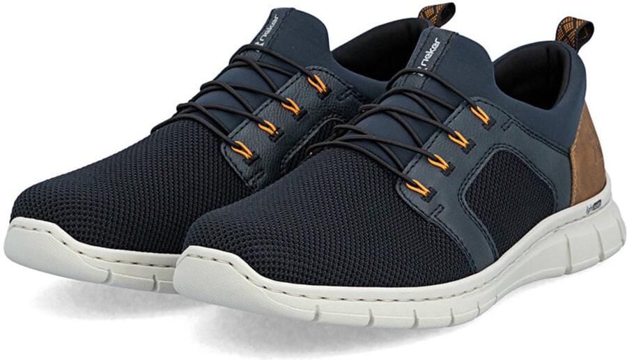 Rieker Slip-on sneakers Instapper halfhoge schoen vrijetijdsschoen met elastiek om in te stappen