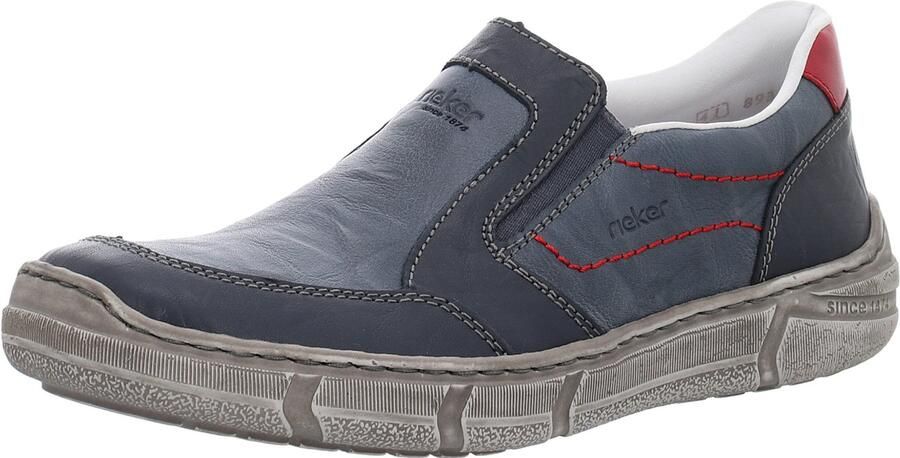 Rieker Instappers slip-on sneaker lage schoen vrijetijdsschoen met schachtpolstering