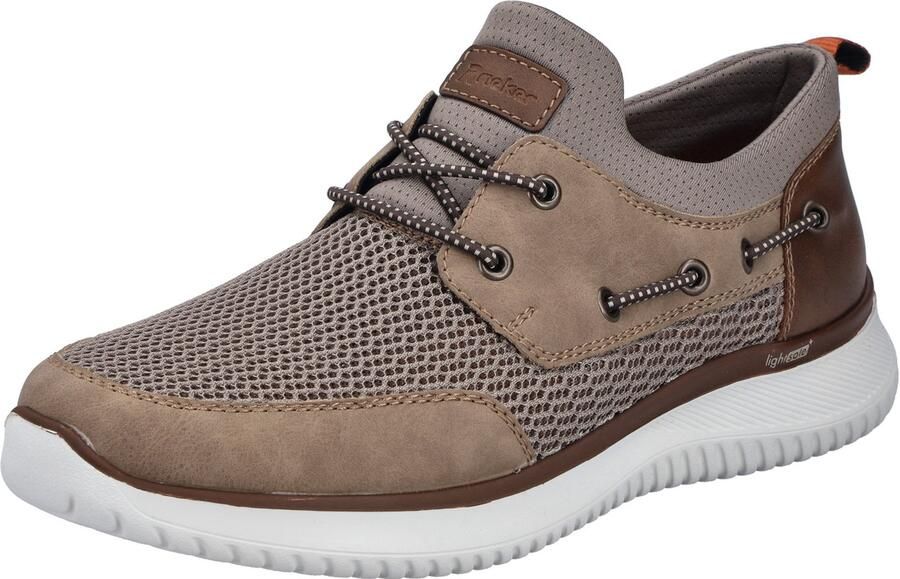 Rieker Instappers slip-on sneaker lage schoen loafer vrijetijdsschoen met elastische band