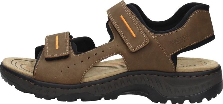 Rieker Heren Platte Sandaal in Bruin met Klittenbandsluitingen Brown - Foto 11