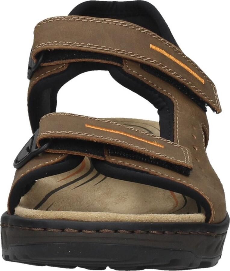 Rieker Heren Platte Sandaal in Bruin met Klittenbandsluitingen Brown - Foto 3