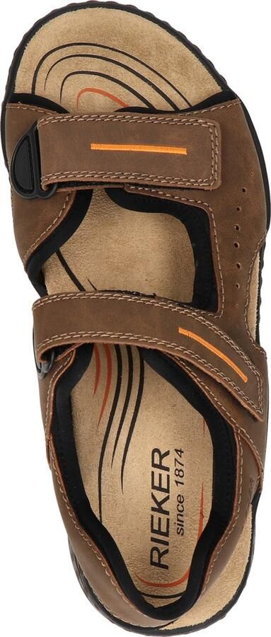 Rieker Heren Platte Sandaal in Bruin met Klittenbandsluitingen Brown - Foto 15