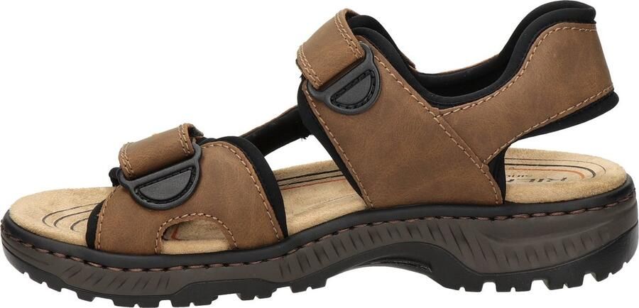 Rieker Heren Platte Sandaal in Bruin met Klittenbandsluitingen Brown - Foto 10