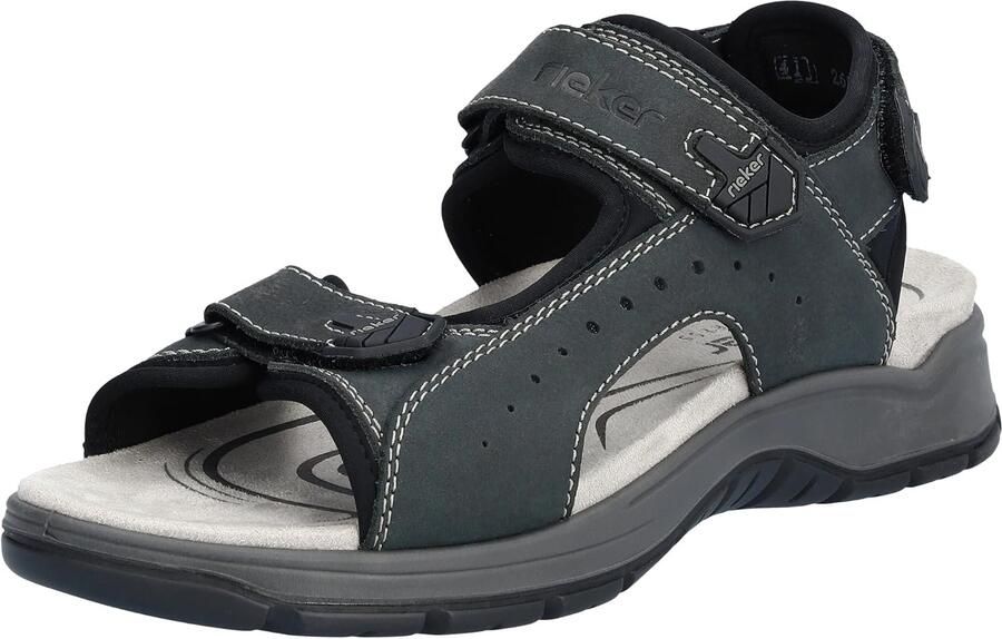Rieker Heren Sandalen Zwart Grijs