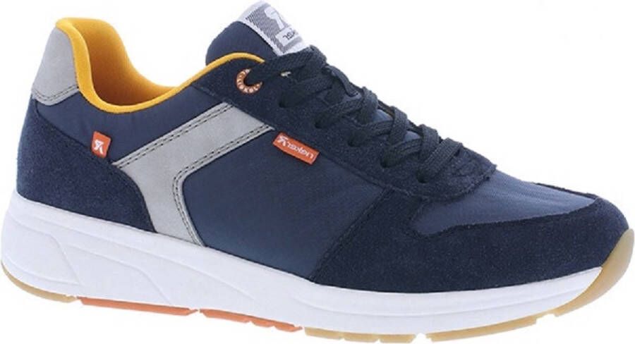 Rieker Blauwe Casual Platte Sneakers voor Heren Blauw Heren
