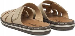 Rieker Heren Slippers Beige Leer Comfort & Stijl