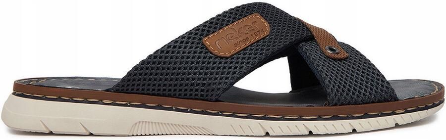 Rieker Heren Slippers Blauw 21340-14 Comfort & Stijl