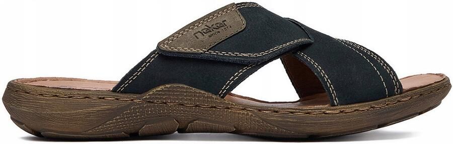 Rieker Heren Slippers Blauw 22089-14 Comfort & Stijl
