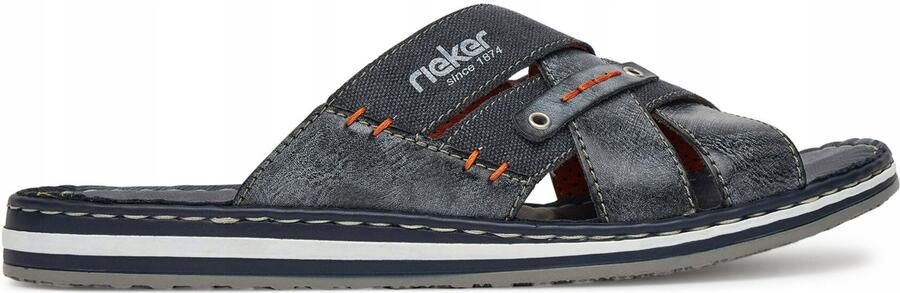 Rieker Heren Slippers Blauw Comfort & Stijl