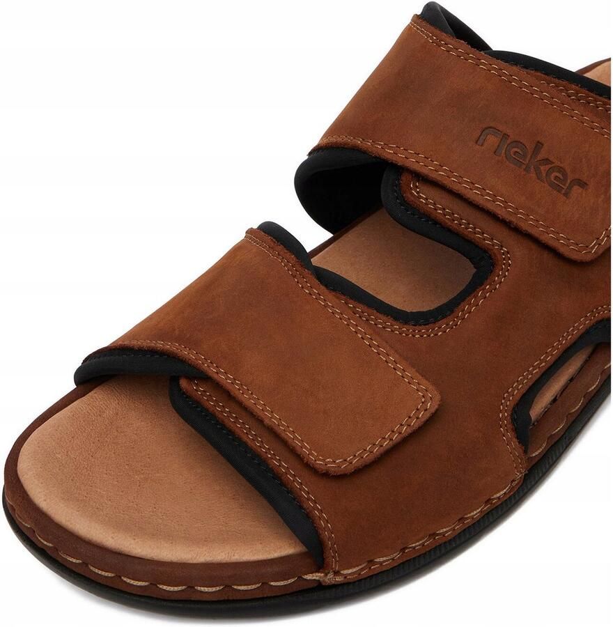 Rieker Heren Slippers Bruin Leer Model -CEO