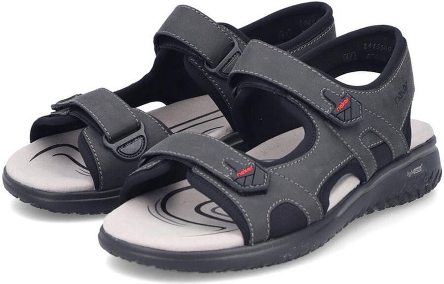 Rieker heren trekking-sandaal 26455-00 sandalen schoenen zomer trekking zwart