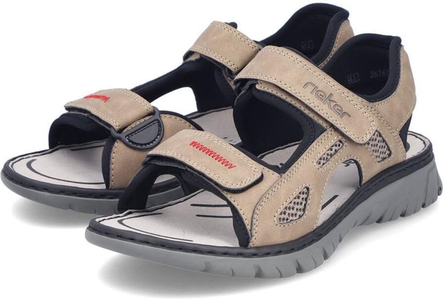 Rieker heren trekking-sandaal 26761-65 sandalen schoenen zomer trekking Beige