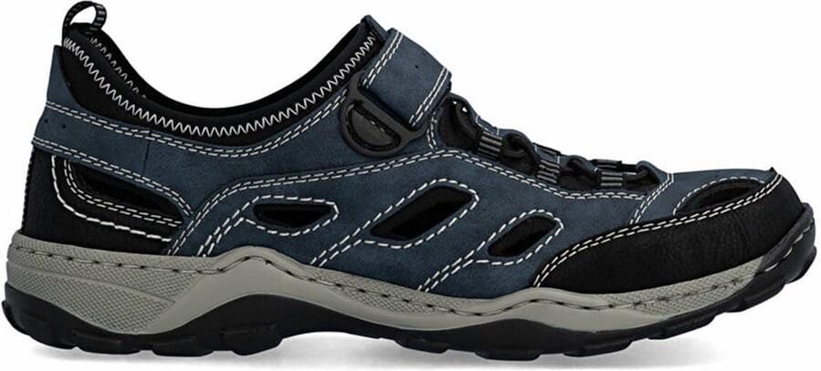 Rieker Heren Trekkingsandalen Sandalen 08063-14 Blauwijs
